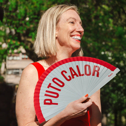 Éventail « Puto calor » Rouge – Fisura – vue 2
