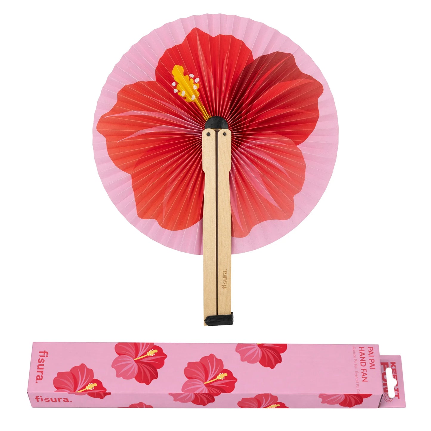 Éventail Pai Pai Imprimé Fleurs D'Hawaï – Fisura