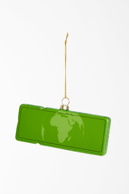 Boule de Noël Boardingpass Amsterdam - Rio de Janeiro