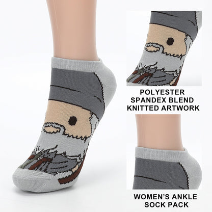 Chaussettes femme Le Seigneur des Anneaux personnages emblématiques - lot de 5 paires