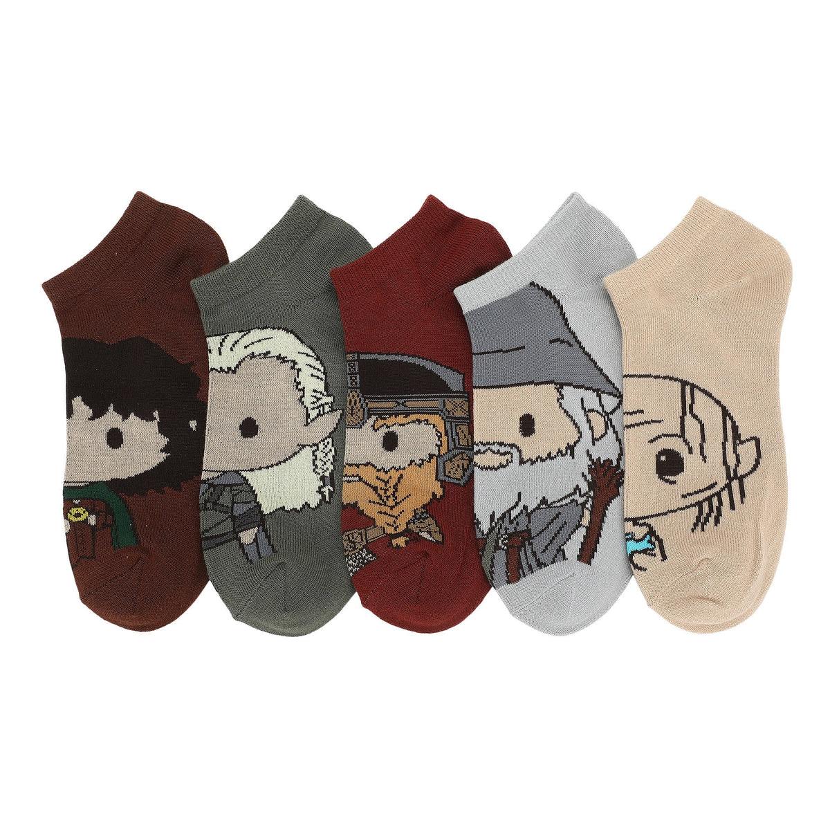 Chaussettes femme Le Seigneur des Anneaux personnages emblématiques - lot de 5 paires