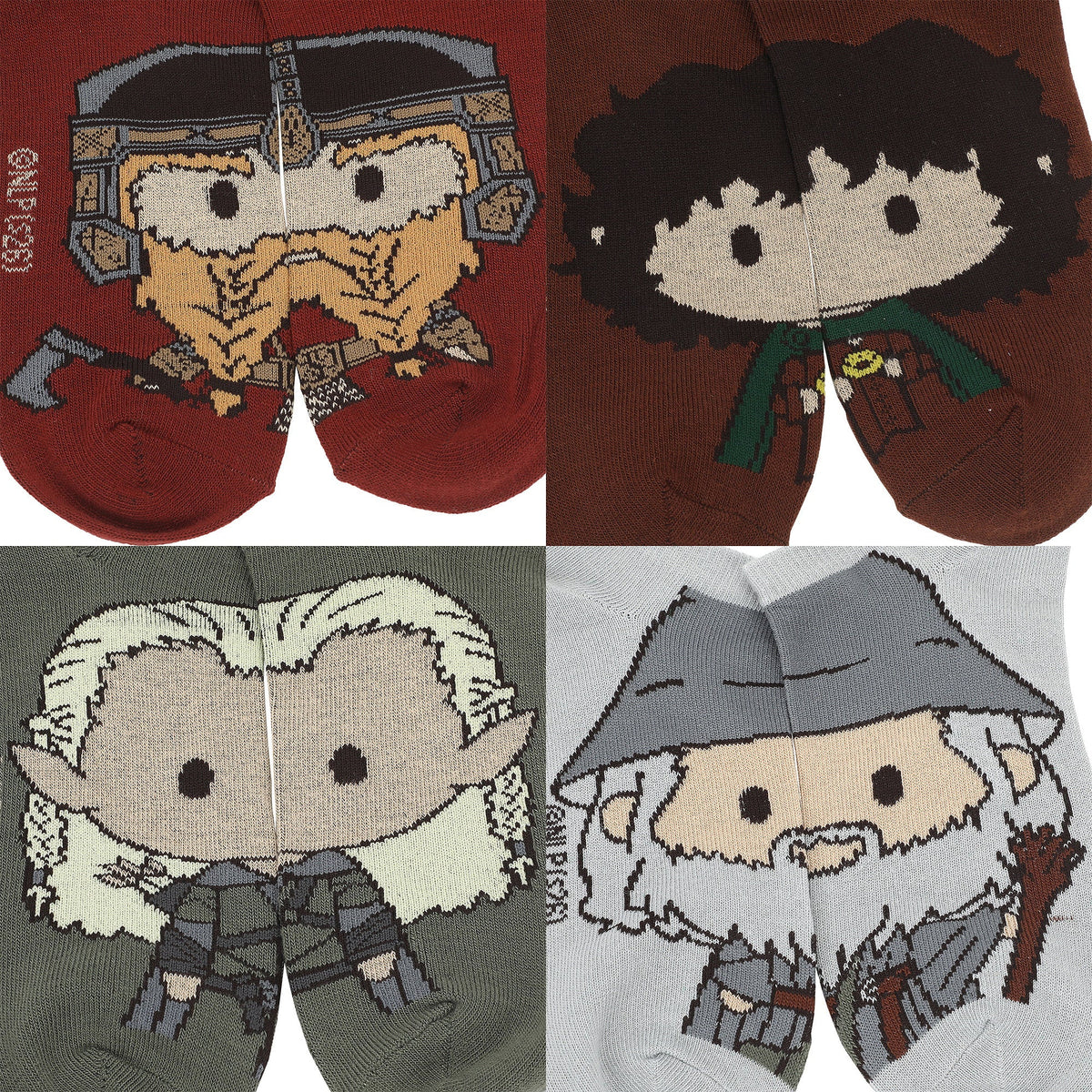 Chaussettes femme Le Seigneur des Anneaux personnages emblématiques - lot de 5 paires