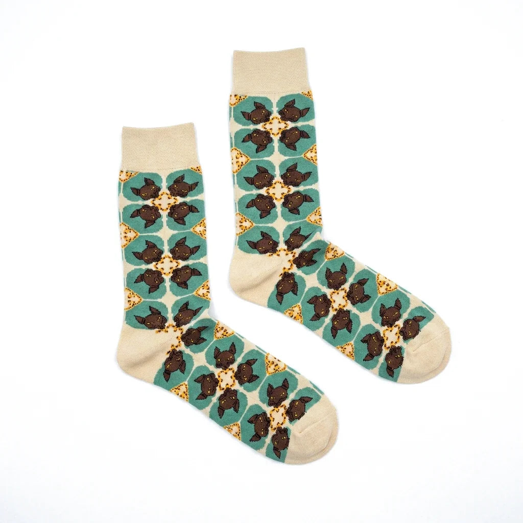 Chaussettes « Azulejo Bordalo – Chats » - Chulé