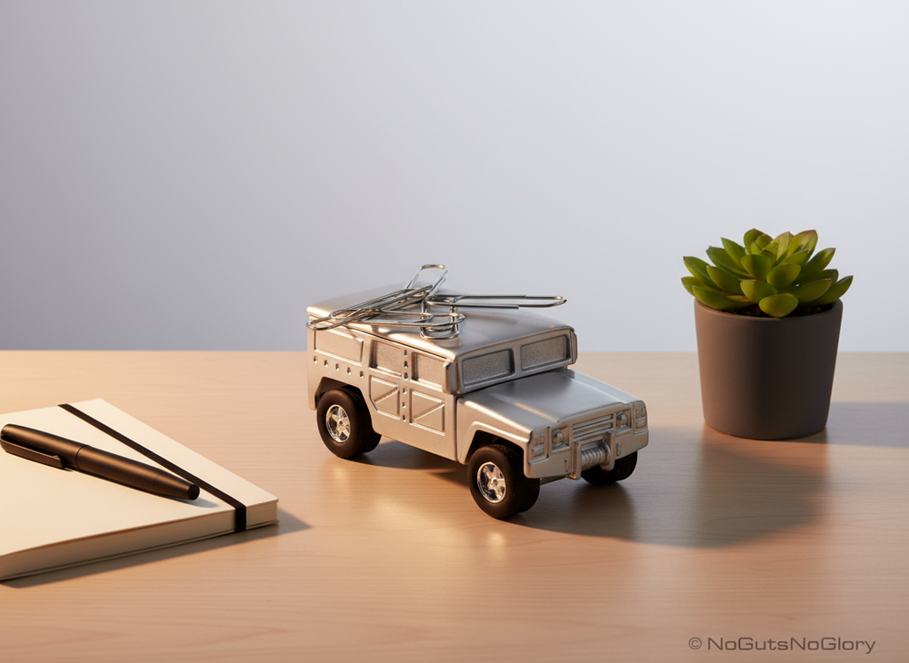 Magnetische Papercliphouder 4x4 Hummer