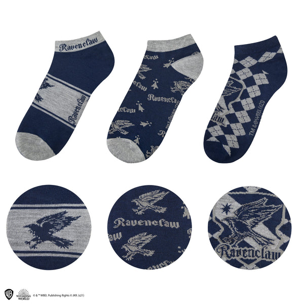 Set of 3 Pairs of Ravenclaw Ankle Socks