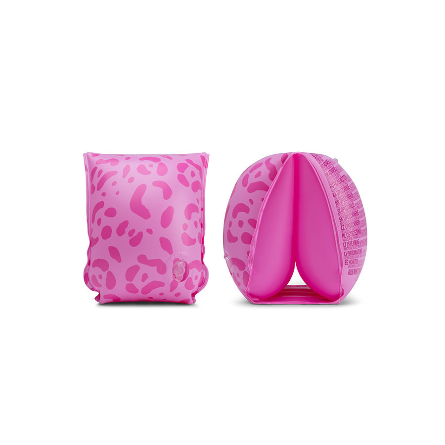 Arm Bands - Pink - Leopard - 2/6 Years