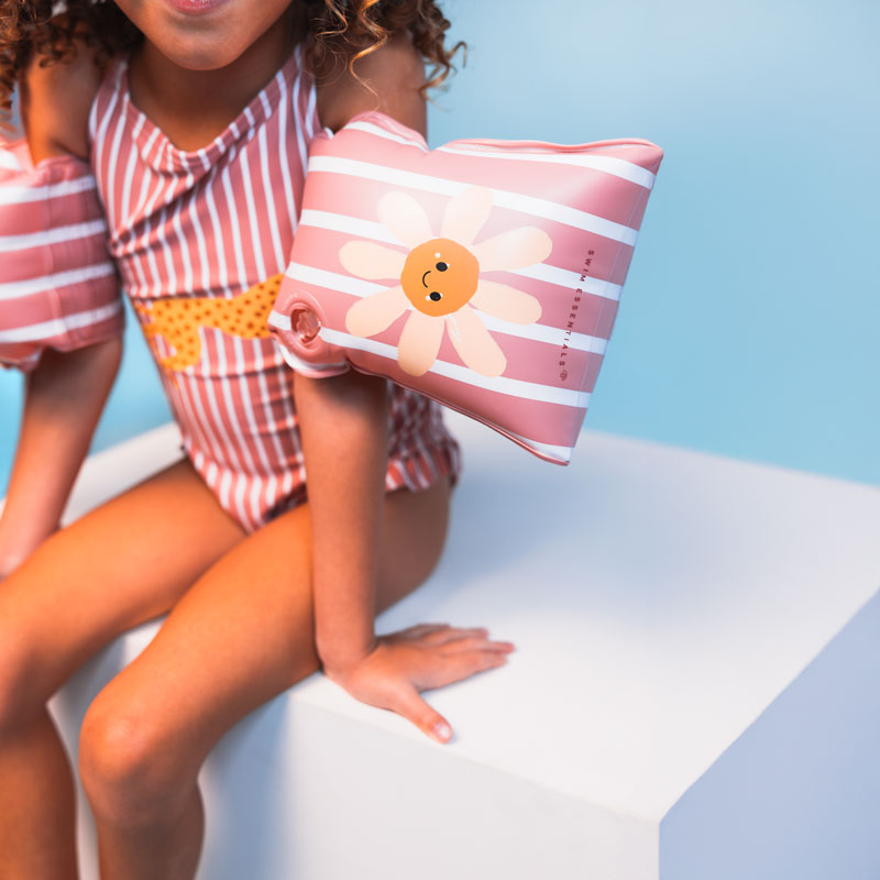 Arm Bands - Pink - Daisy Flowers