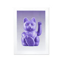 A3 Riso Print Lucky Lilac Cat