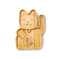 Lucky Cat Bamboo Plate