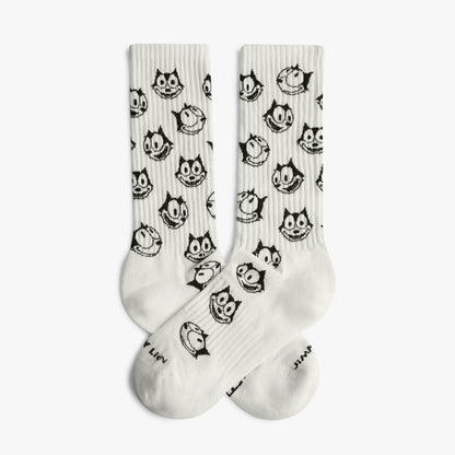 Felix the Cat Sports Socks - White