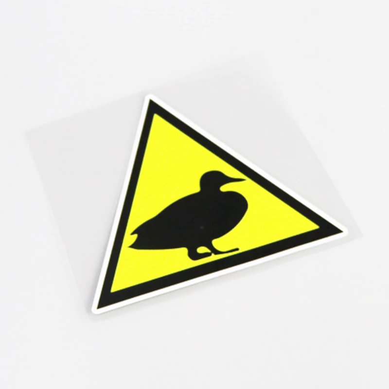 Pas op voor eendenstickers
