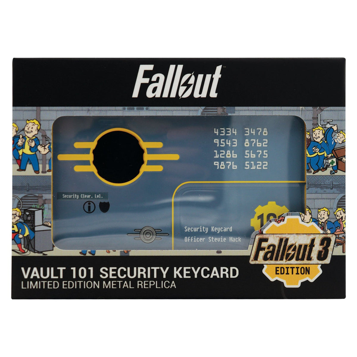 Fallout Access Card Replica - 3 Vault 101 Security