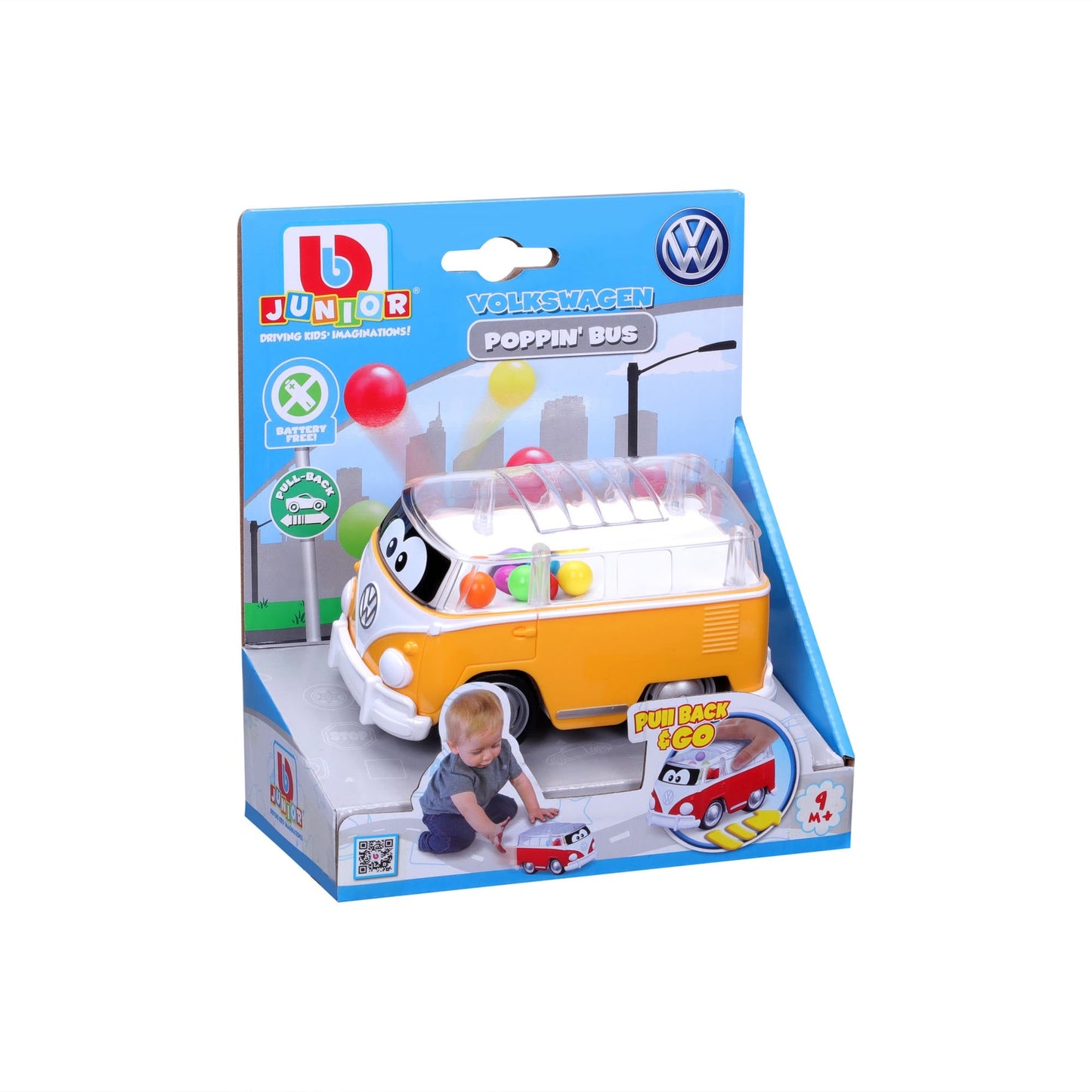 BB JUNIOR VW VOLKSWAGEN SAMBA VAN POPPIN BUS