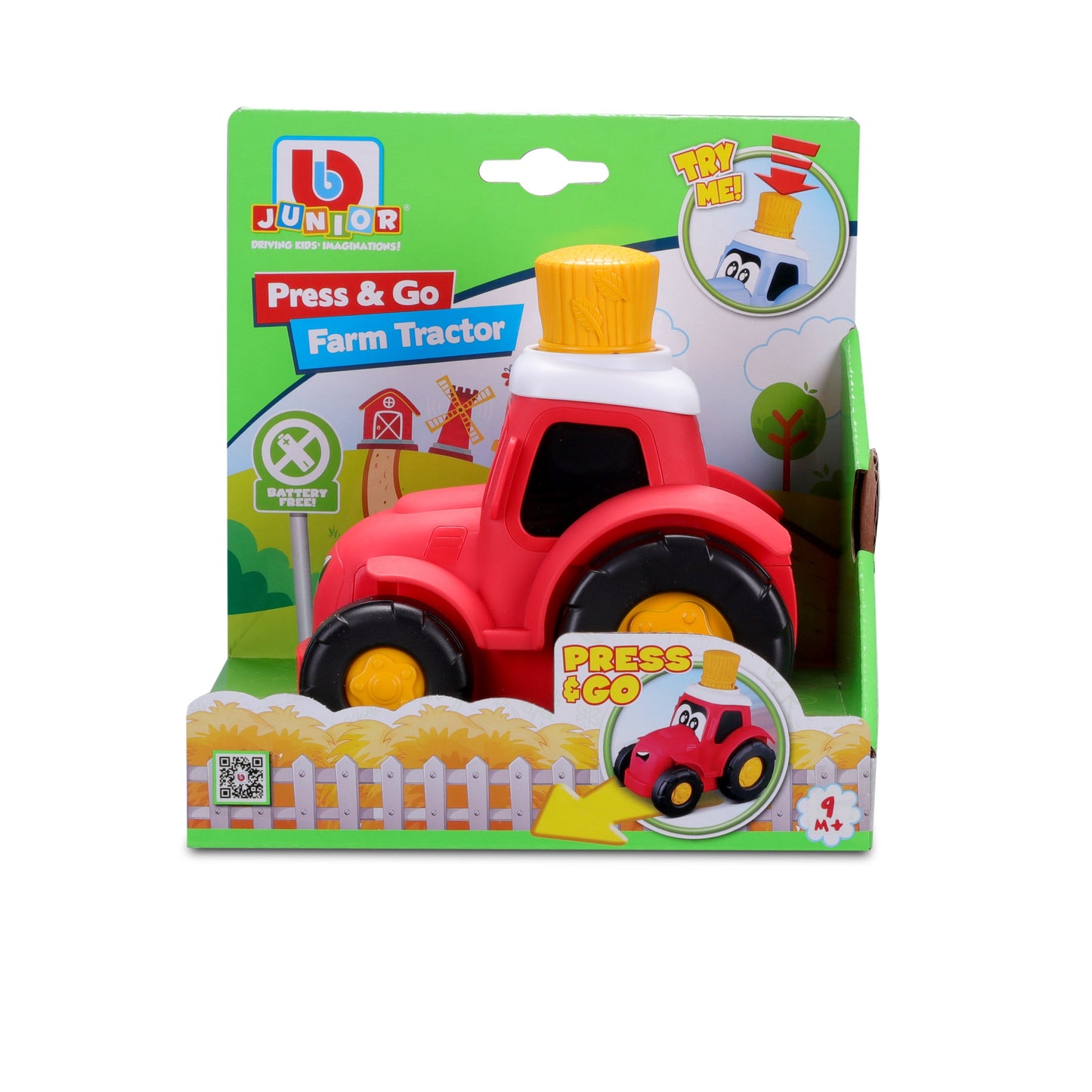 TRACTEUR AGRICOLE BB JUNIOR PRESS &amp; GO