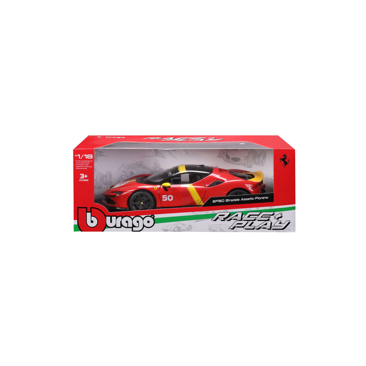 1:18 FERRARI RACE & PLAY SF90 STRADALE ASSETTO FIORANO