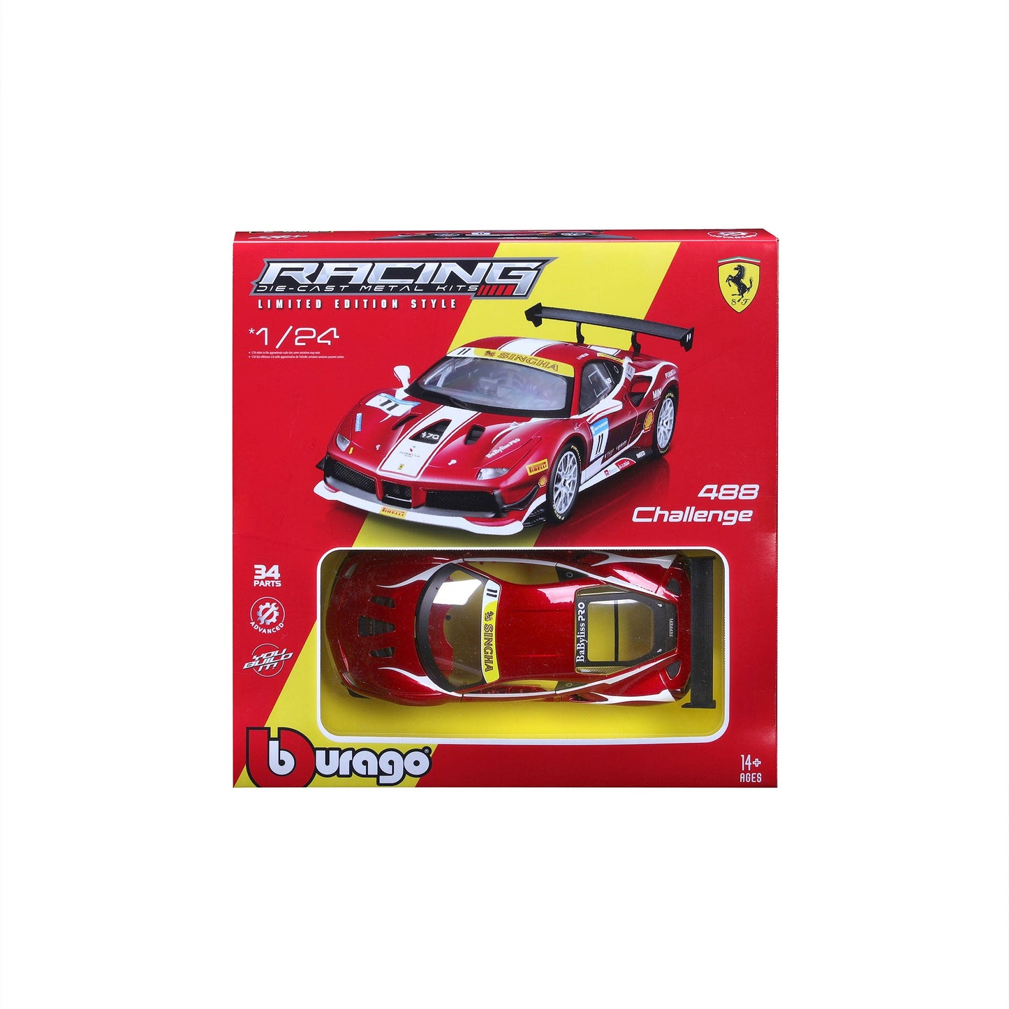 1:24 2017 FERRARI 488 CHALLENGE RACING KIT
