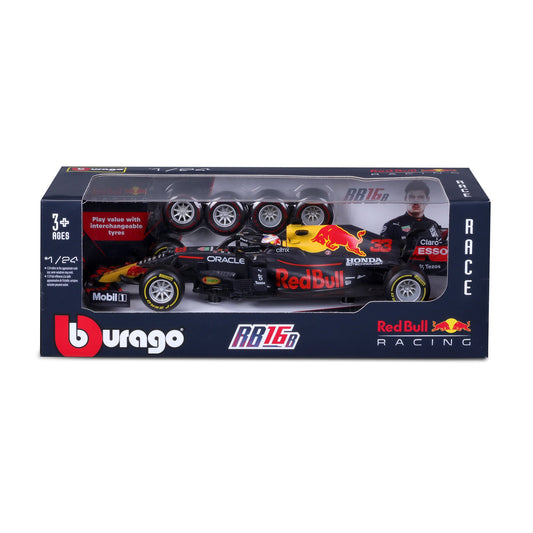 RED BULL F1 RACING CAR TIRE CHANGE (2021) 1:24 VERSTAPPEN PLAYSET