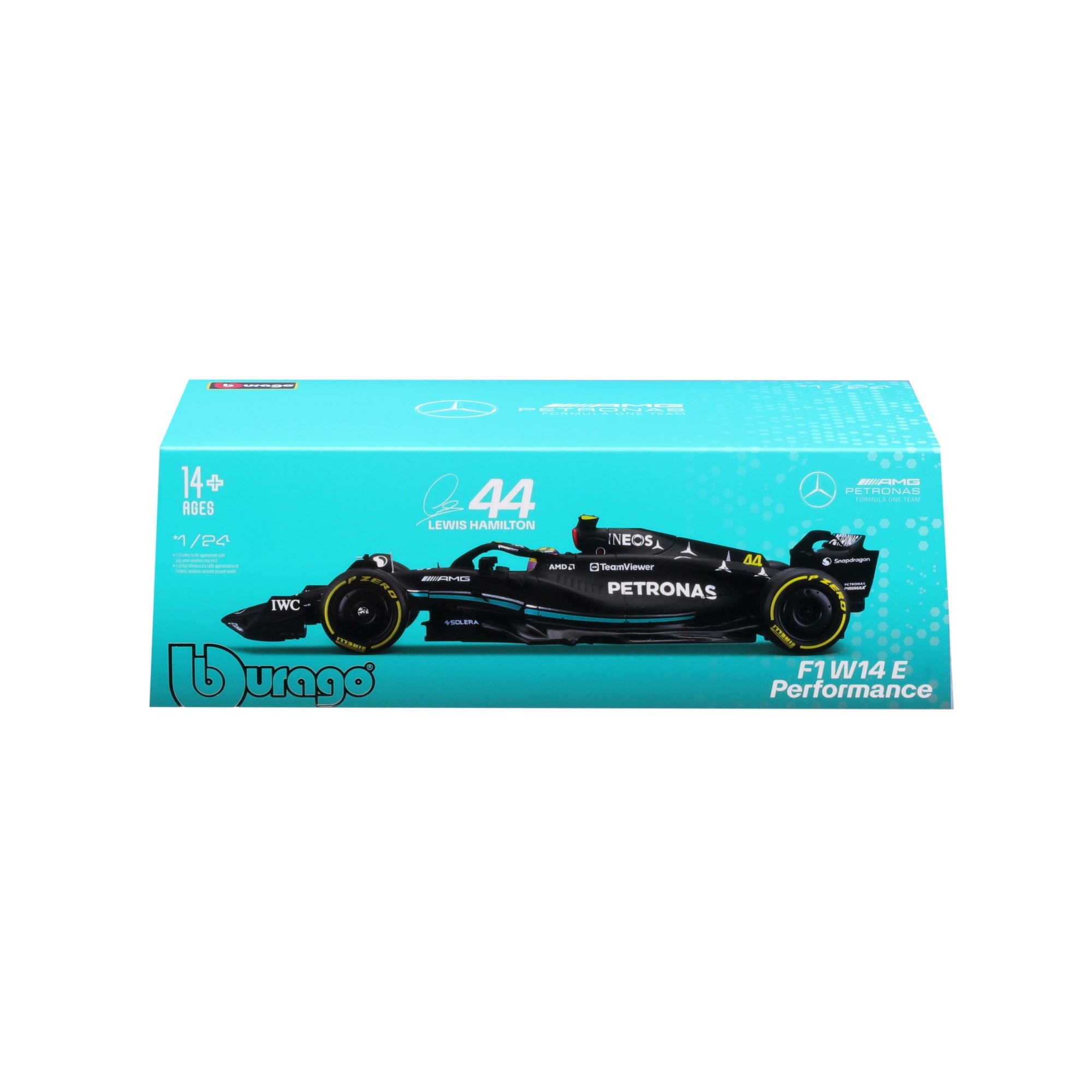 1:24 F1 MB W14 2023 WITH HAMILTON HELMET