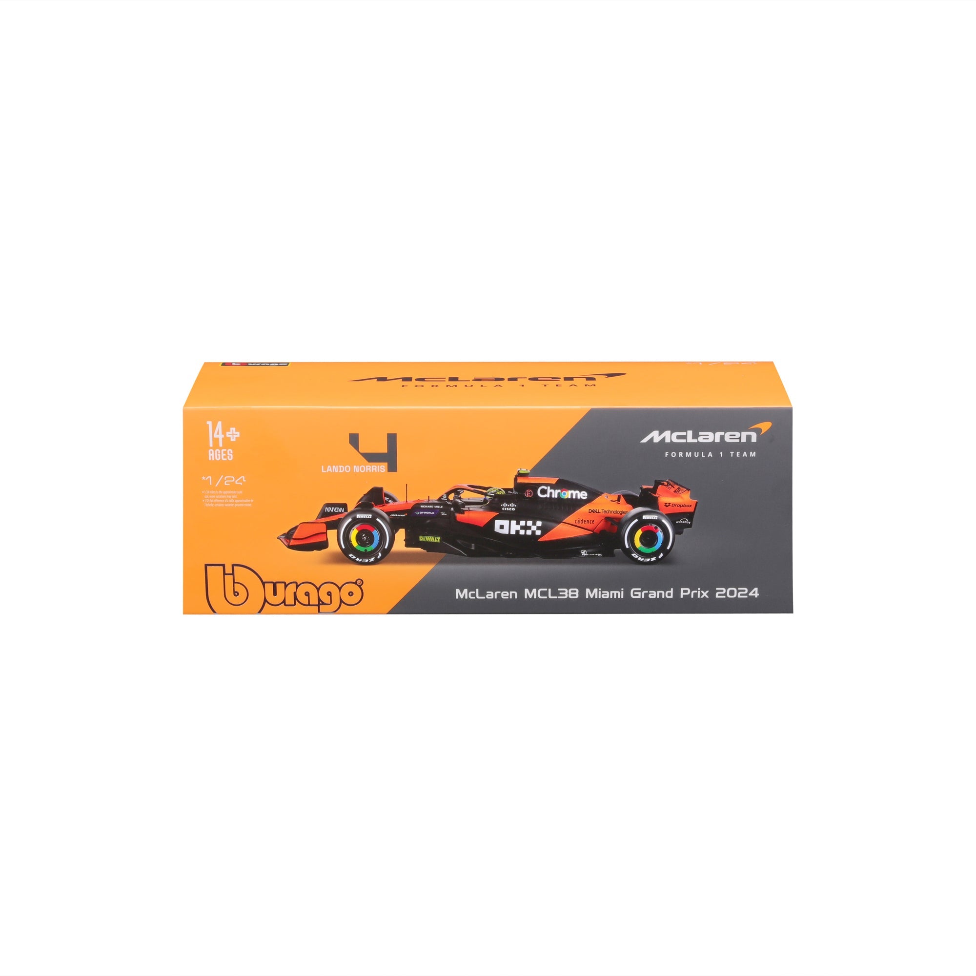 1:24 F1 MCLAREN MCL38 2024 WITH NORRIS HELMET