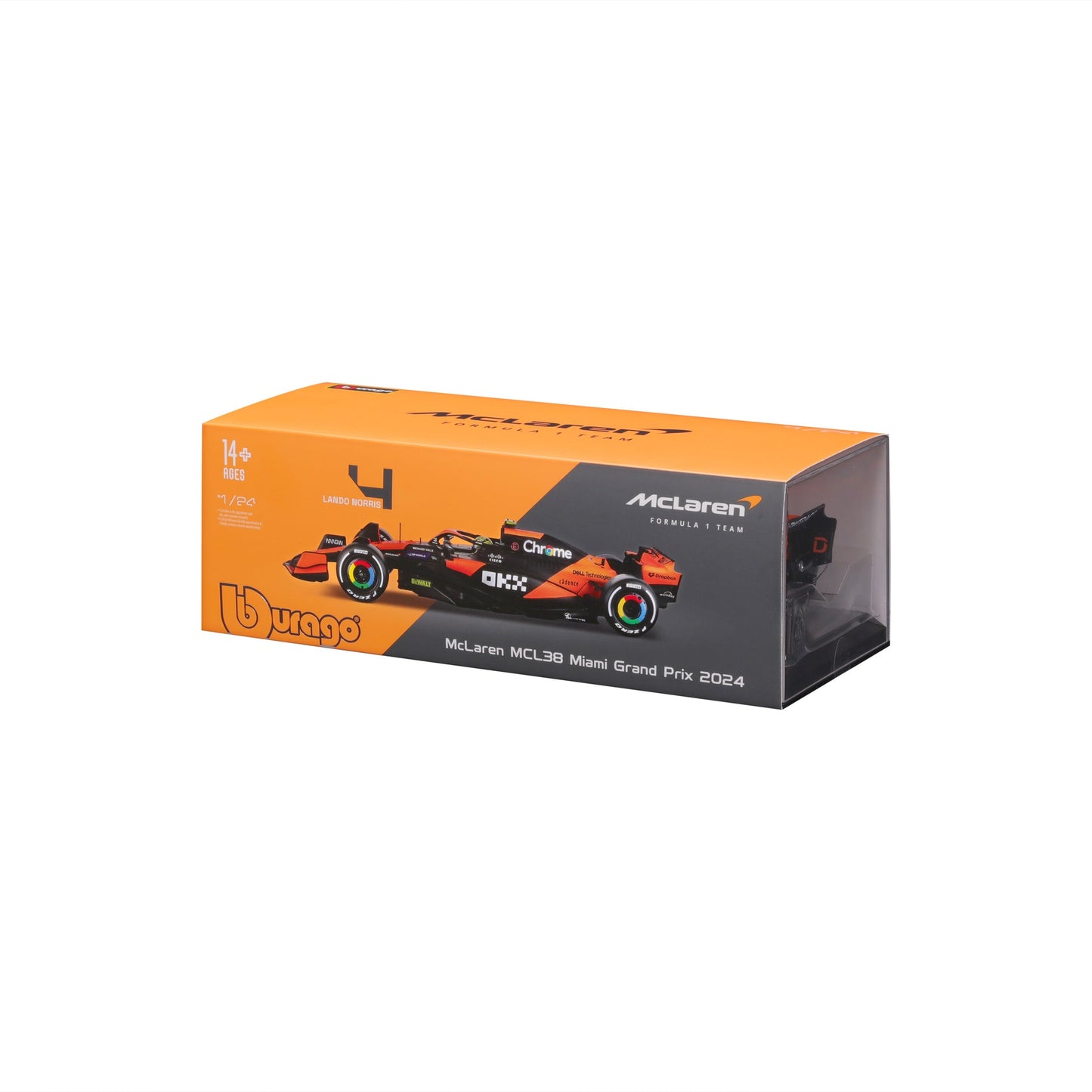 1:24 F1 MCLAREN MCL38 2024 AVEC CASQUE NORRIS