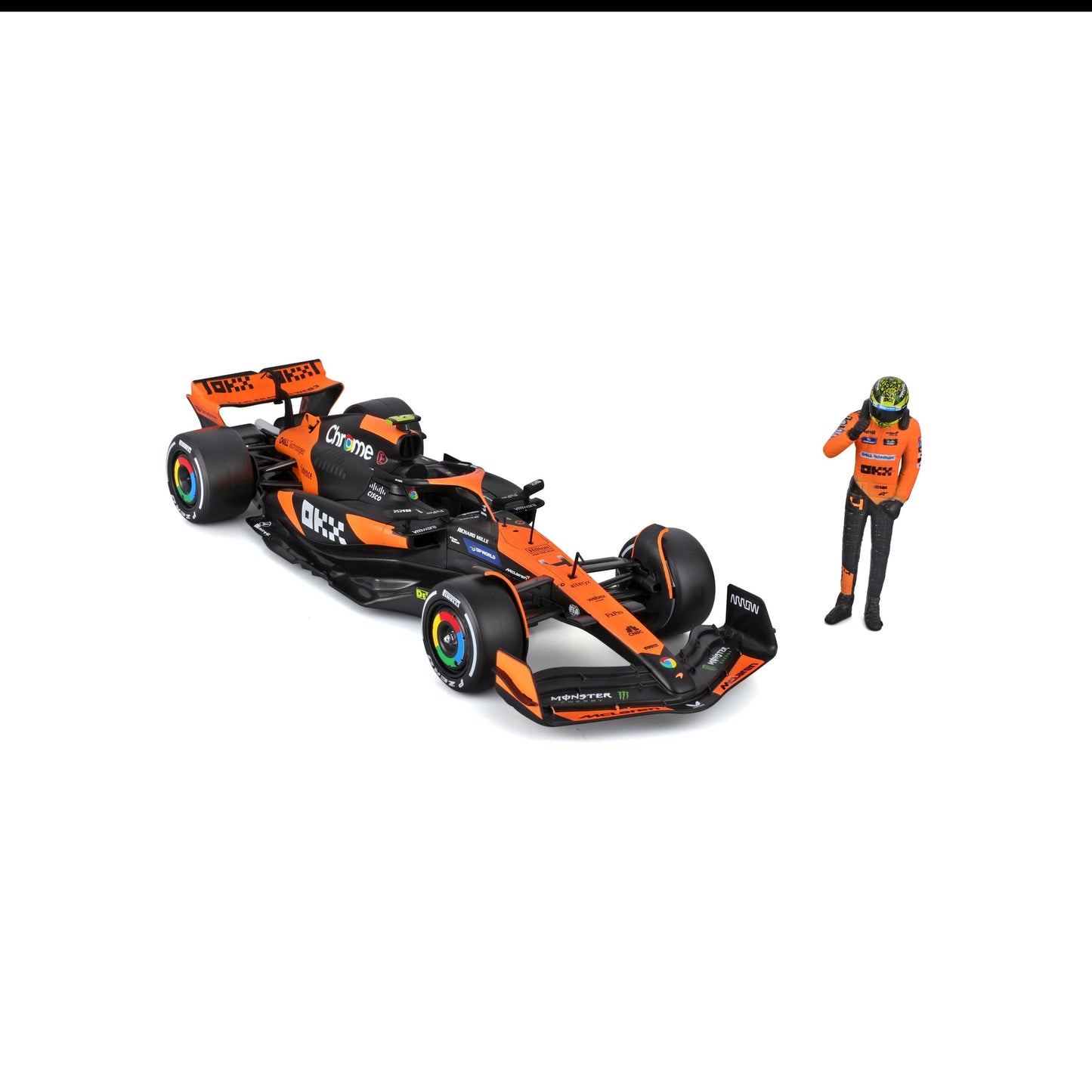 1:24 F1 MCLAREN MCL38 2024 AVEC FIGURINE DU PILOTE NORRIS