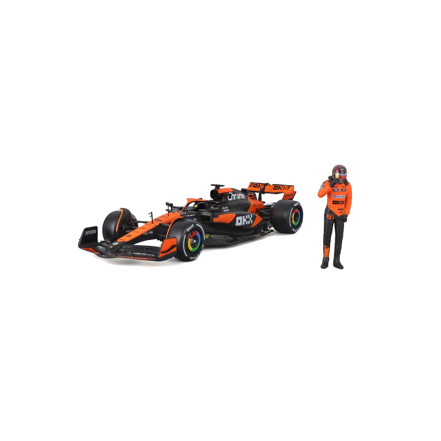1:24 F1 MCLAREN MCL38 2024 AVEC FIGURINE PILOTE PIASTRI