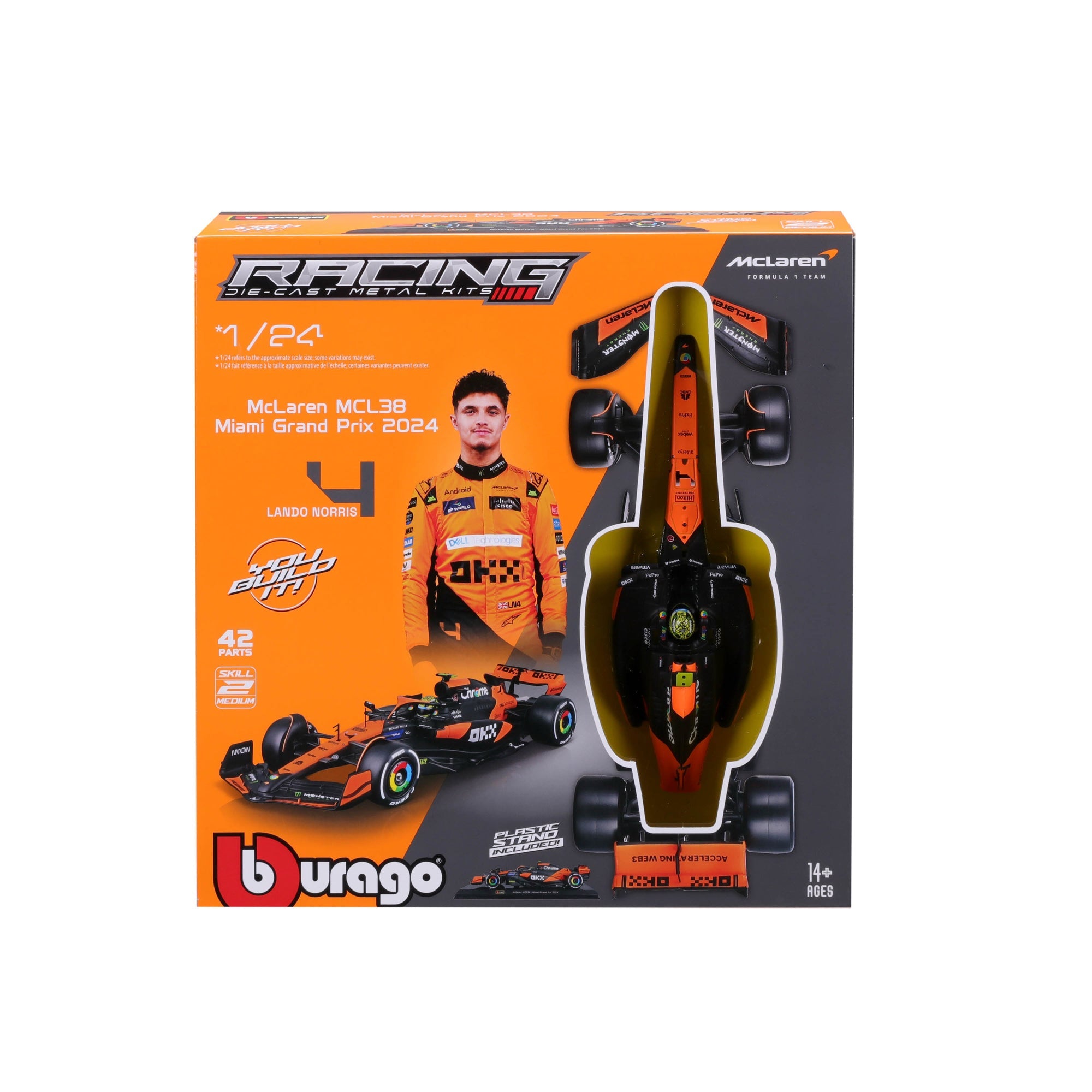 1:24 F1 MCLAREN MCL38 2024 ASSEMBLY MODEL NORRIS