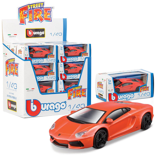 1:43 STREET FIRE LAMBORGHINI ASSORTMENT DISPLAY