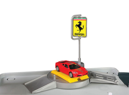 FERRARI 1:43 PARKING GARAGE, INCLUDING 2 CARS