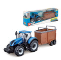 NEW HOLLAND T7.315 TRACTOR 10CM WITH HORSE TRAILER