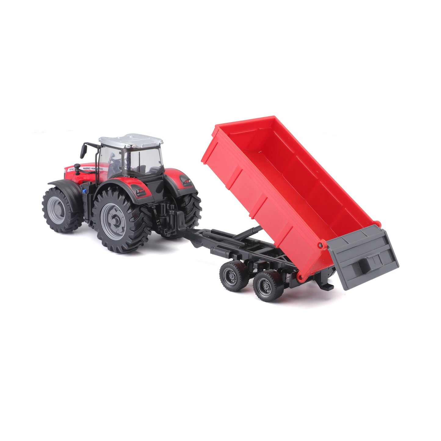 TRACTEUR MASSEY FERGUSSON 8740S DE 10 CM AVEC REMORQUE BASCULANTE