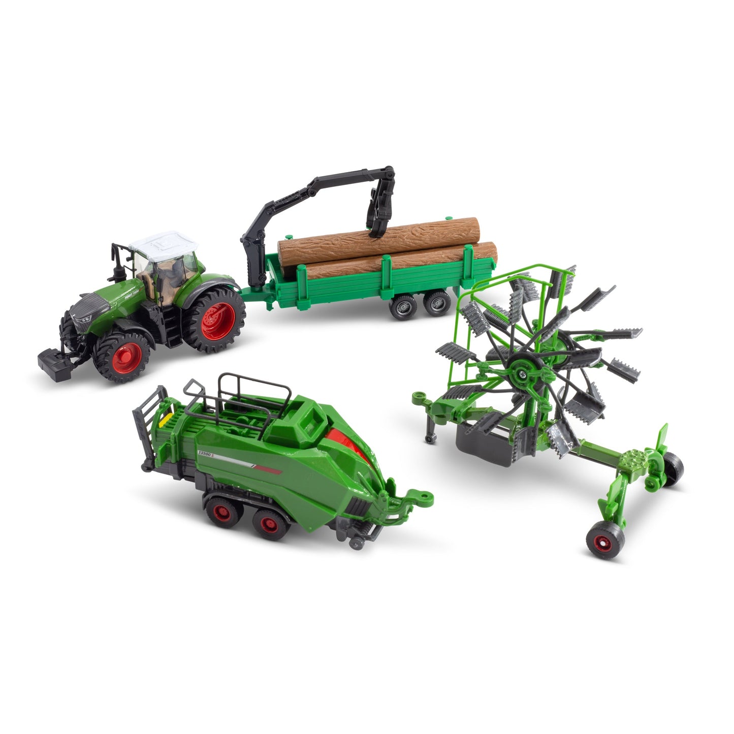 10 CM FENDT 1050 VARIO TRACTOR WITH 3 TRAILERS
