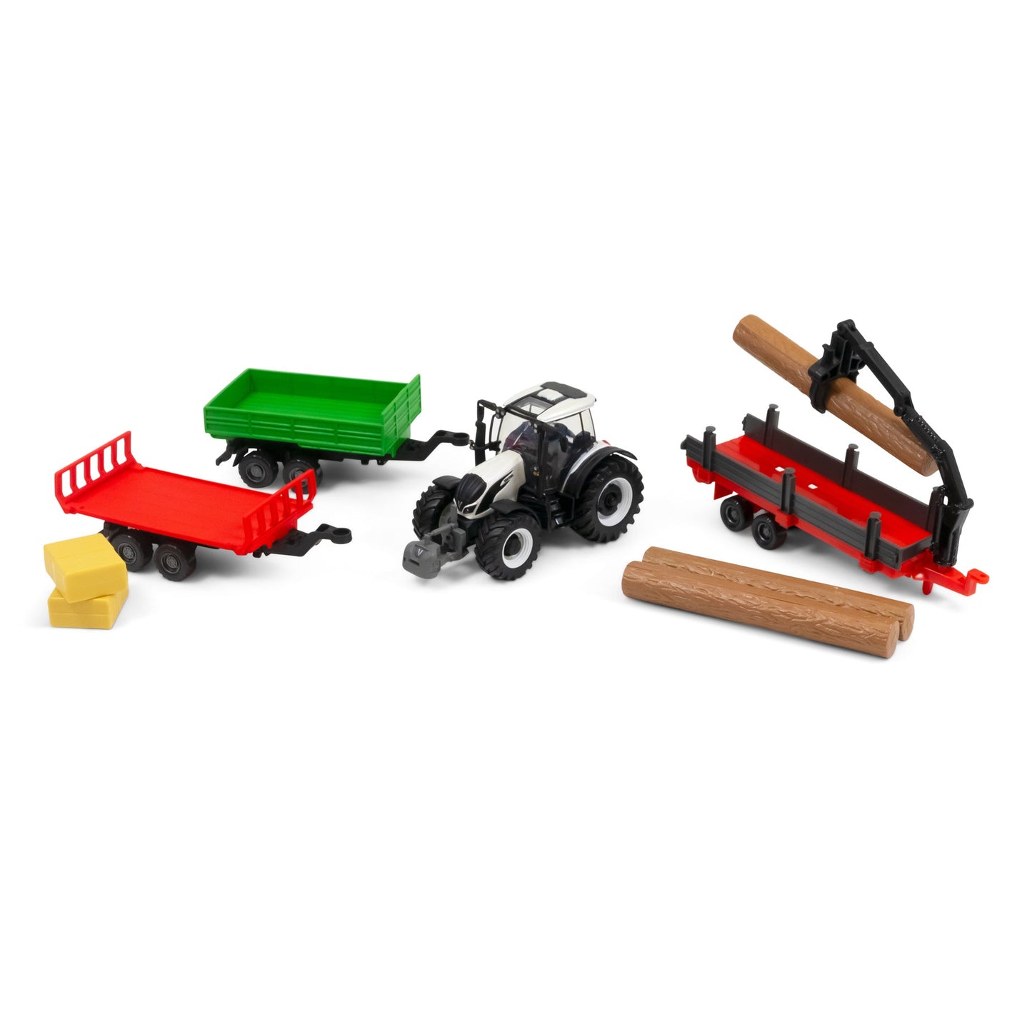 TRACTEUR VALTRA M2\Q 10CM AVEC 3 REMORQUES