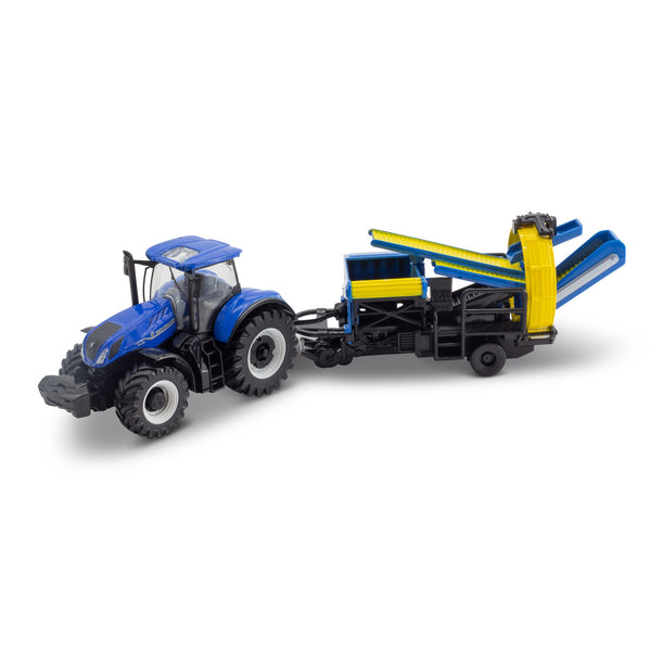 TRACTEUR NEW HOLLAND T7.315 DE 10 CM AVEC CULTIVATEUR