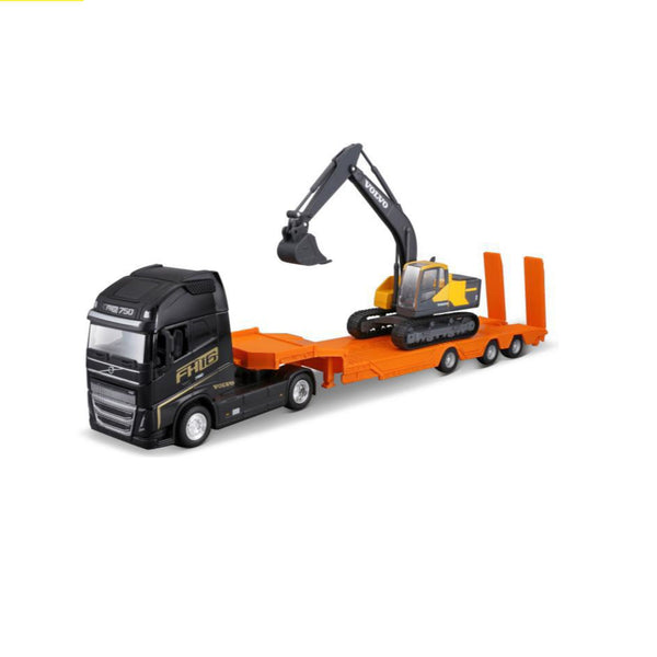 1:43 VOLVO FIRE ENGINE STREET VEHICLE WITH CONSTRUCTION VEHICLE