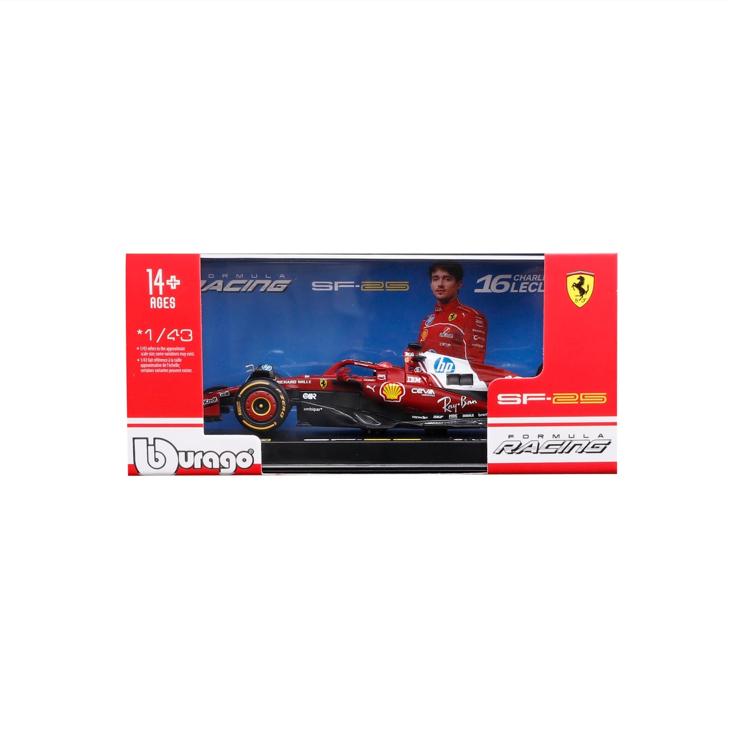 1:43 F1 FERRARI SF-25 2025 HAMILTON WITH HELMET