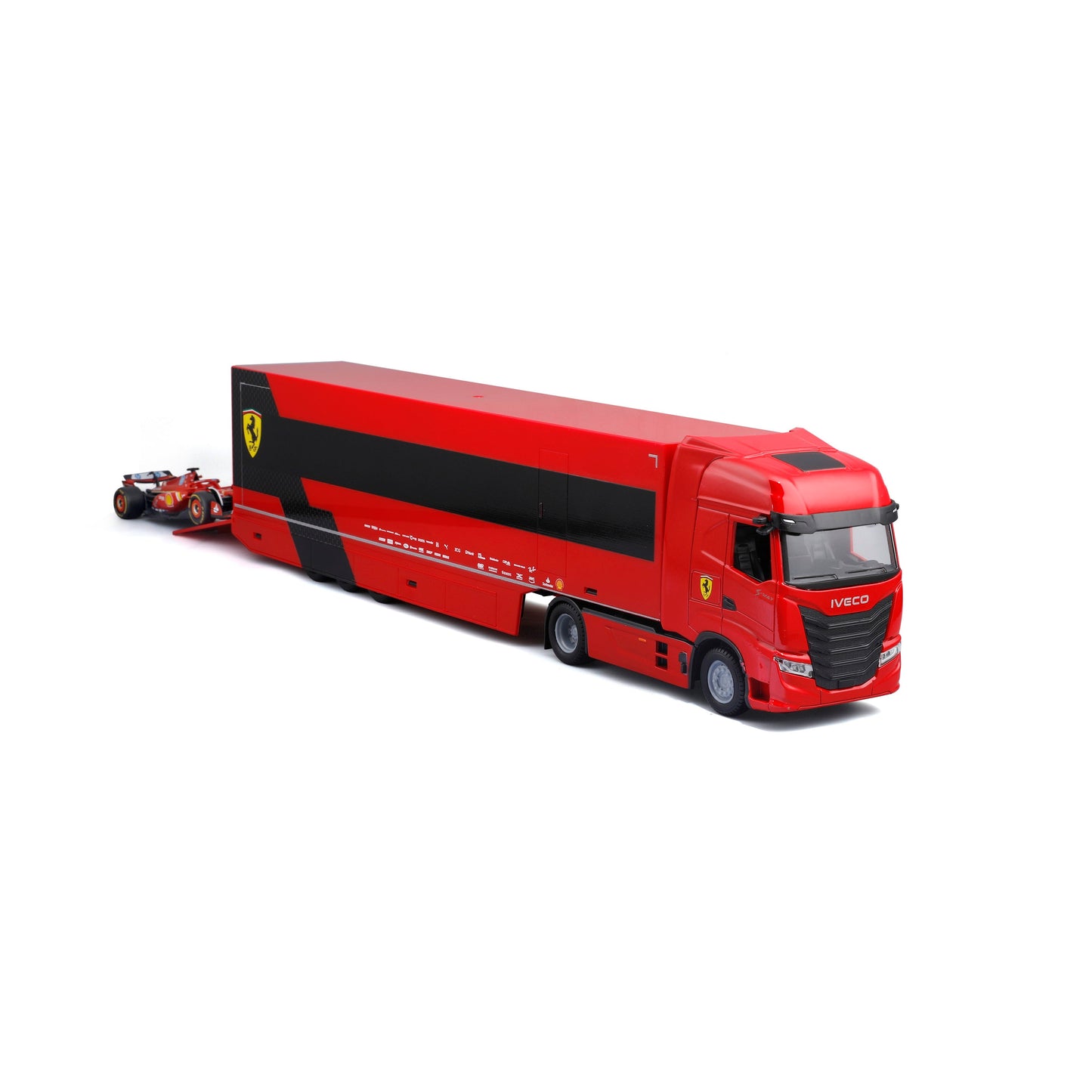 1:43 F1 FERRARI IVECO S-Way 570 RACING TRANSPORTER WITH A CAR