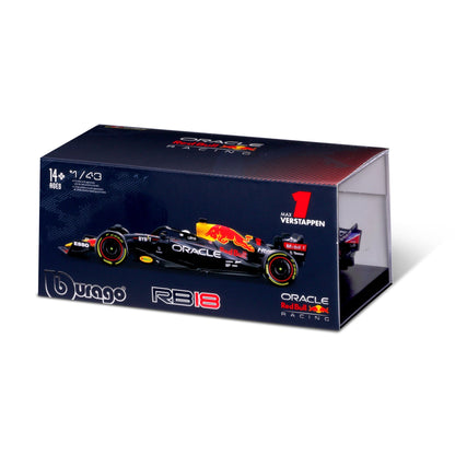 1:43 F1 RED BULL RACING RB18 2022 AVEC CASQUE VERSTAPPEN