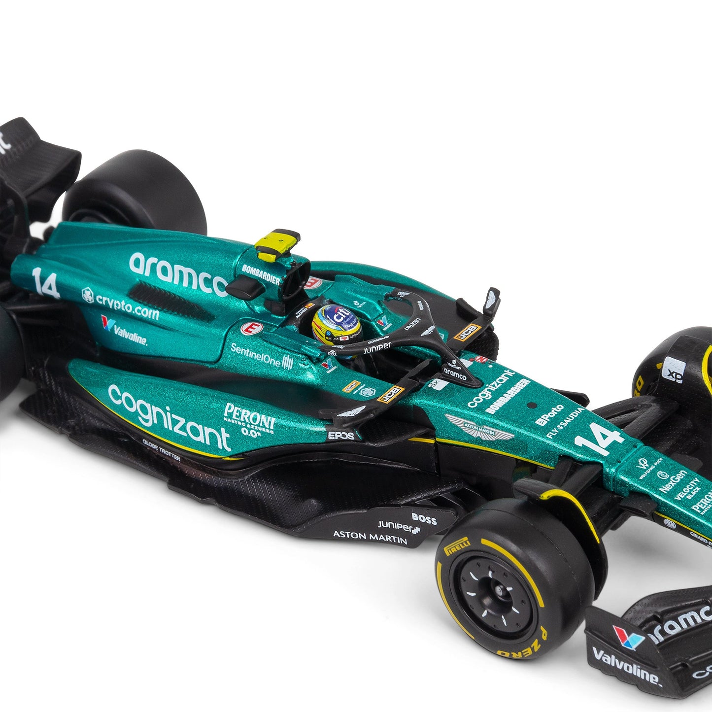1:43 F1 ASTON MARTIN 2023 AMR23 AVEC CASQUE ALONSO