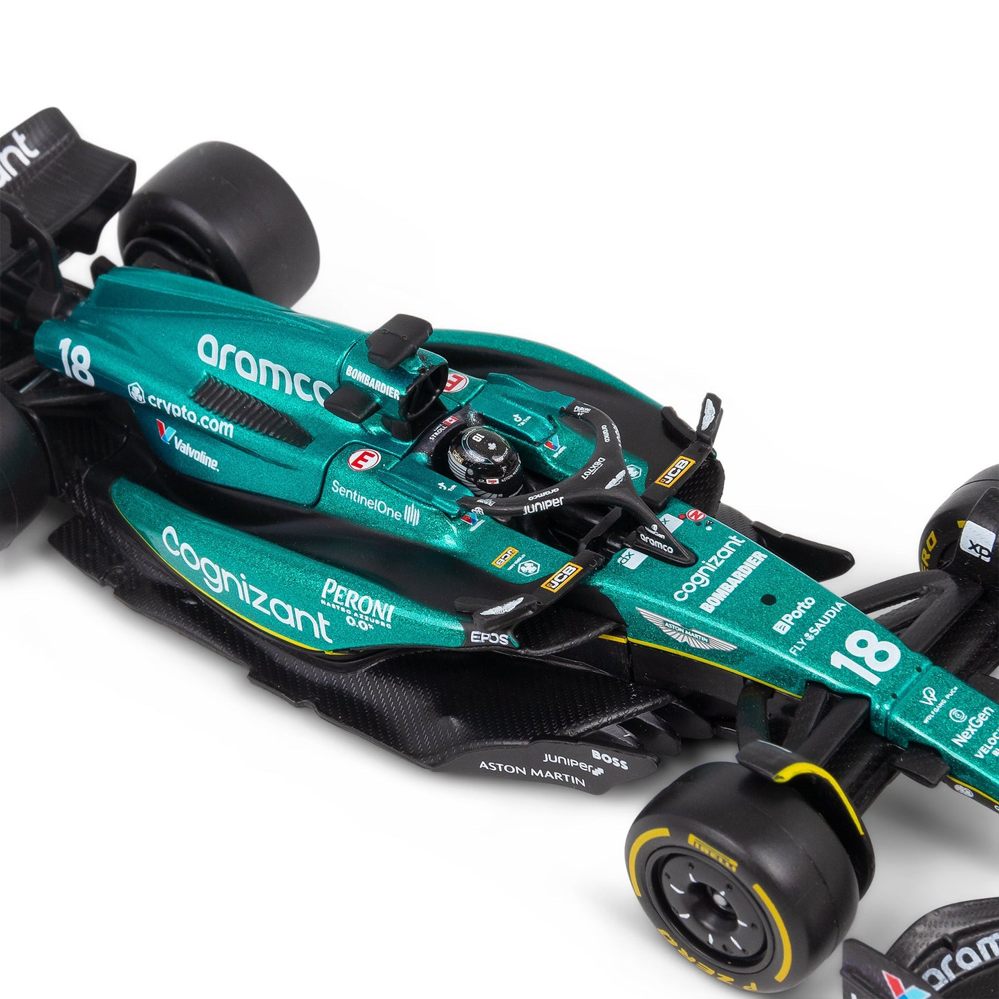 1:43 F1 ASTON MARTIN 2023 AMR23 AVEC PROMENADE AU CASQUE