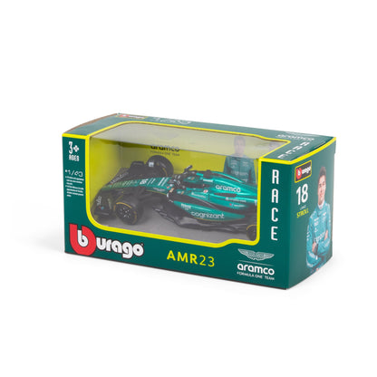1:43 F1 ASTON MARTIN 2023 AMR23 PROMENADE DANS LE DISTRIBUTEUR