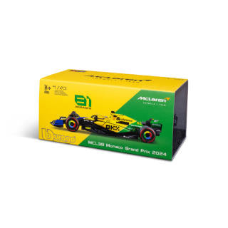 1:43 F1 MCLAREN MCL38 2024 WITH HELMET PIRELLI SENNA LIVERY