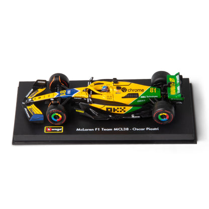 1:43 F1 MCLAREN MCL38 2024 WITH HELMET PIRELLI SENNA LIVERY