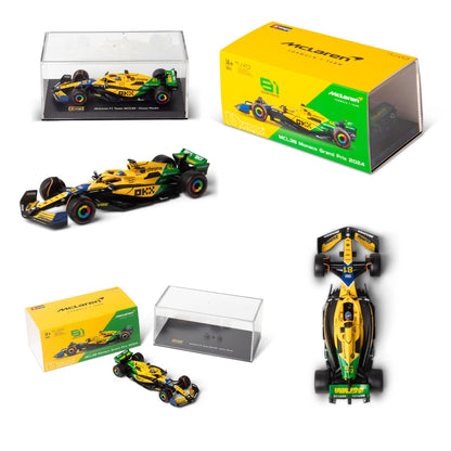 1:43 F1 MCLAREN MCL38 2024 WITH HELMET PIRELLI SENNA LIVERY