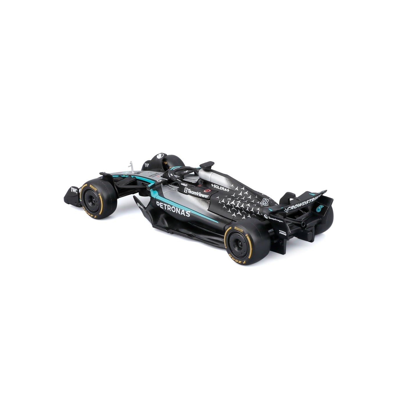 1:43 F1 MERCEDES AMG W16 2025 RUSSELL IN 12PC DISPLAY