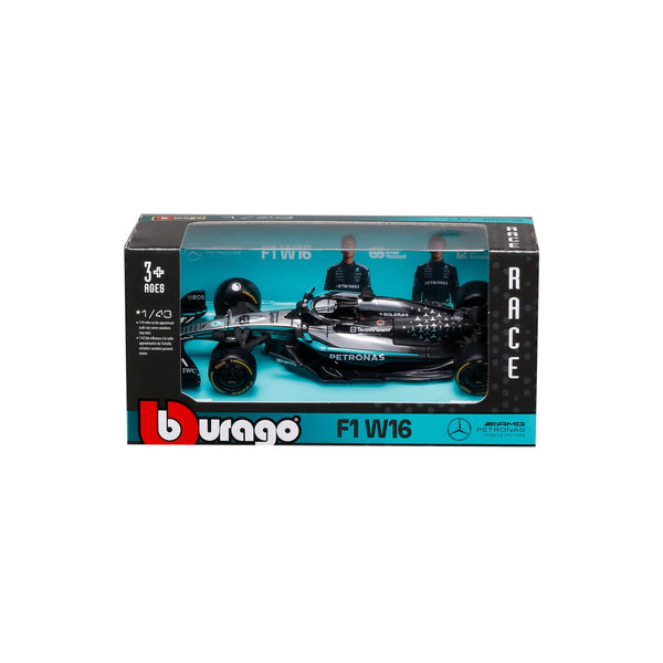 1:43 F1 MERCEDES AMG W16 2025 RUSSELL IN 12PC DISPLAY