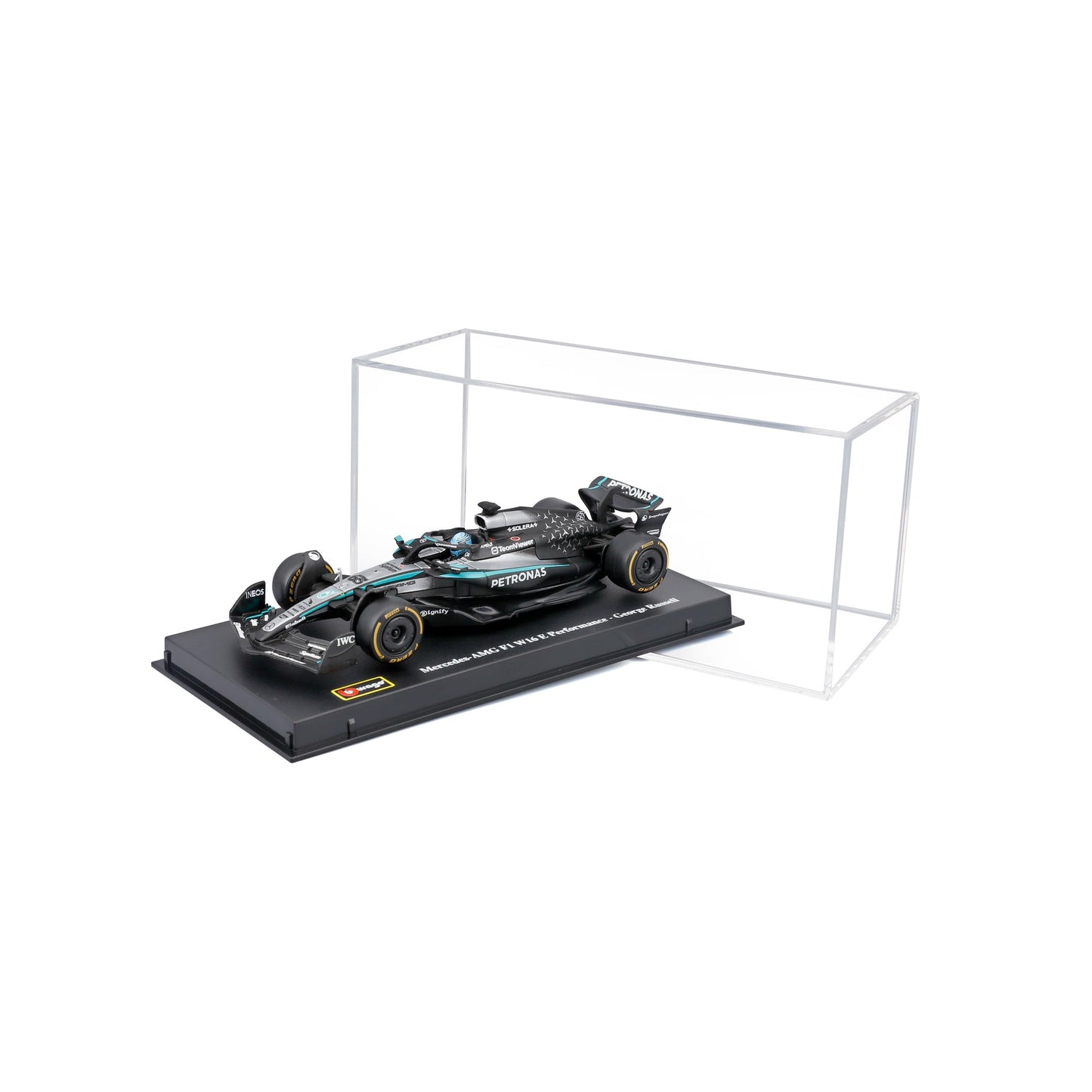 1:43 F1 MERCEDES AMG W16 2025 RUSSELL WITH HELMET