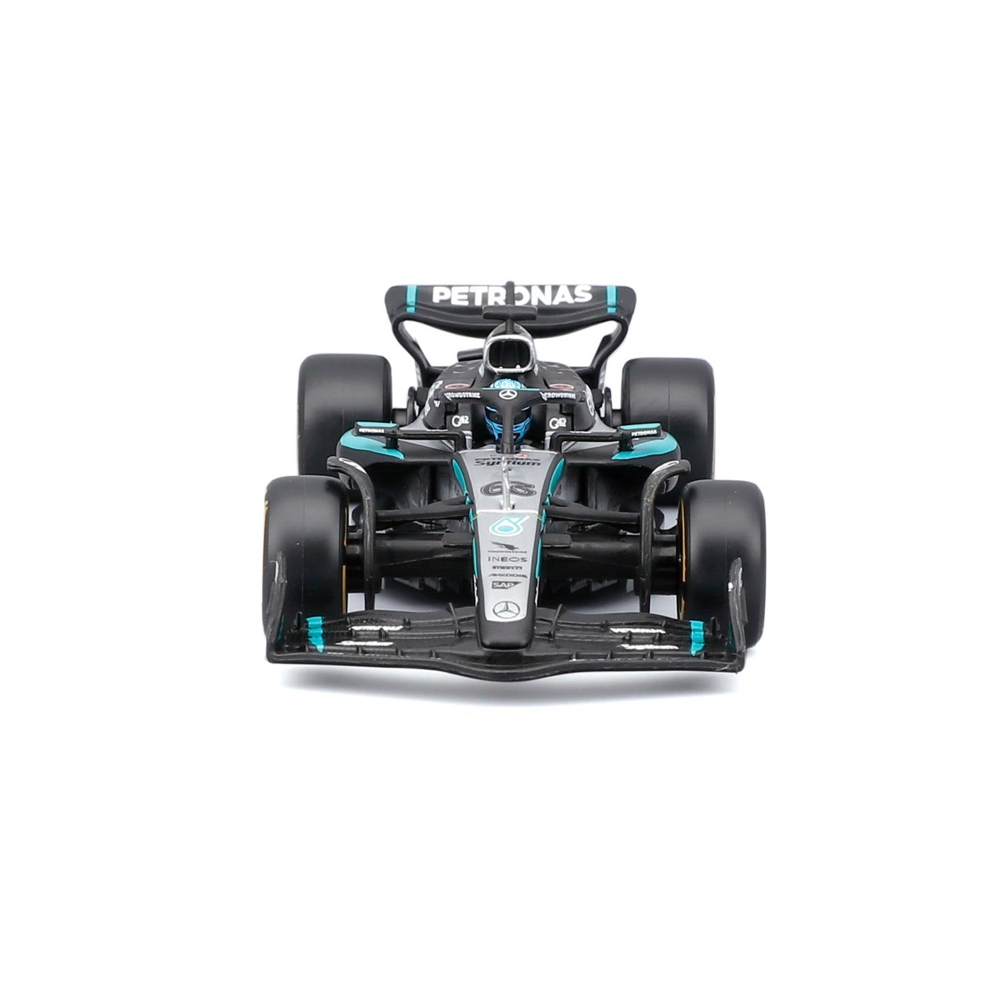 1:43 F1 MERCEDES AMG W16 2025 RUSSELL WITH HELMET