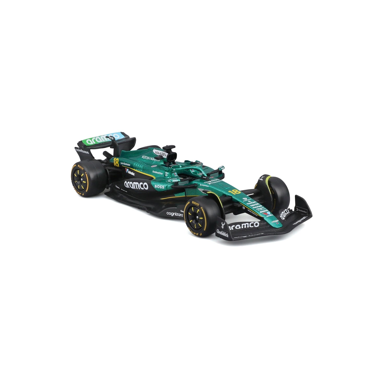1:43 F1 ASTON MARTIN AMR25 2025 STROLL IN 12PC DISPENSER