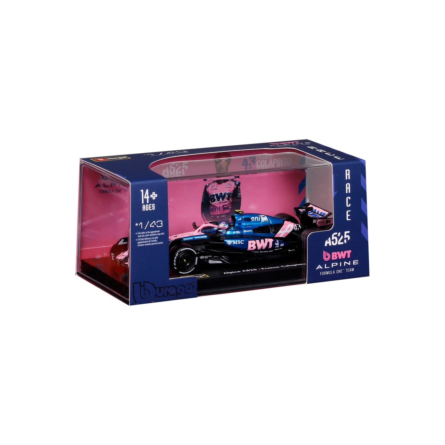 1:43 F1 BWT ALPINE A525 2025 COLAPINTO WITH HELMET